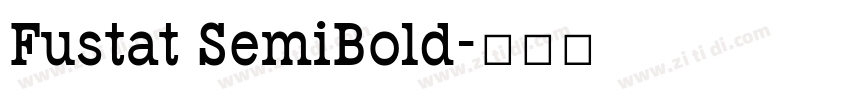 Fustat SemiBold字体转换